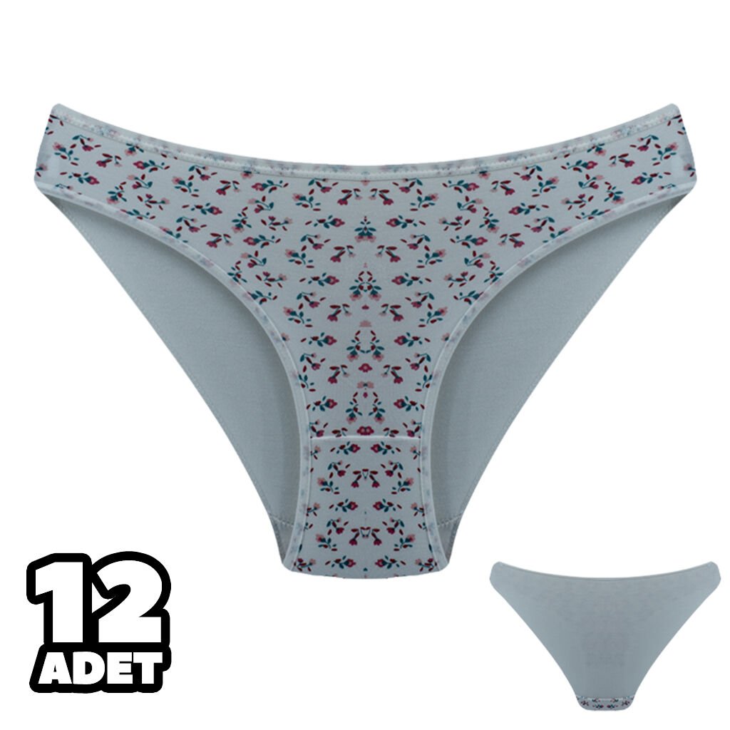 Dondeza 101-142 Desenli Bayan Bikini 12'li