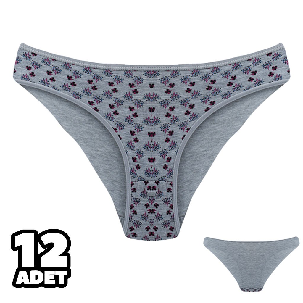 Dondeza 101-141 Desenli Bayan Bikini 12'li