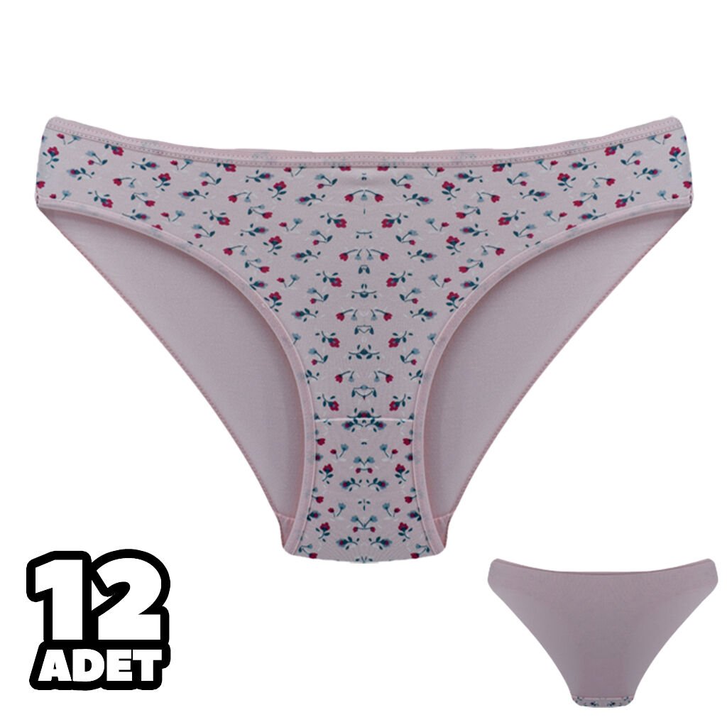 Dondeza 101-143 Desenli Bayan Bikini 12'li