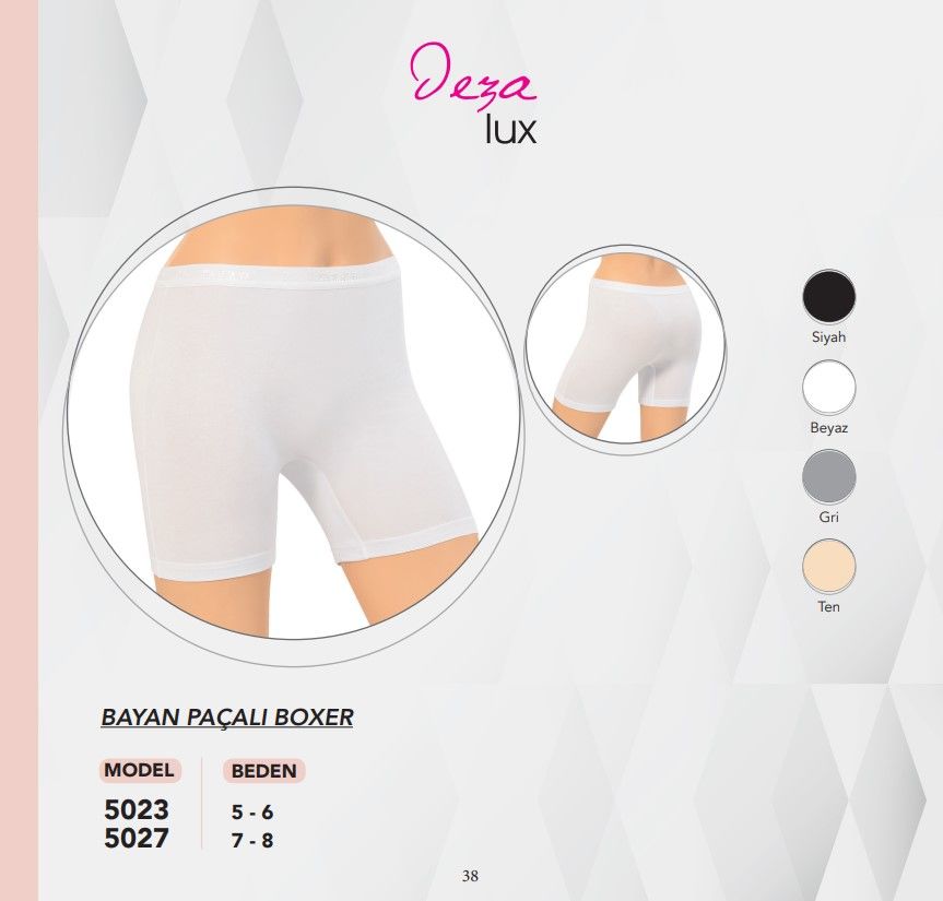 Dondeza 5023 Paçalı Bayan Boxer 6'lı