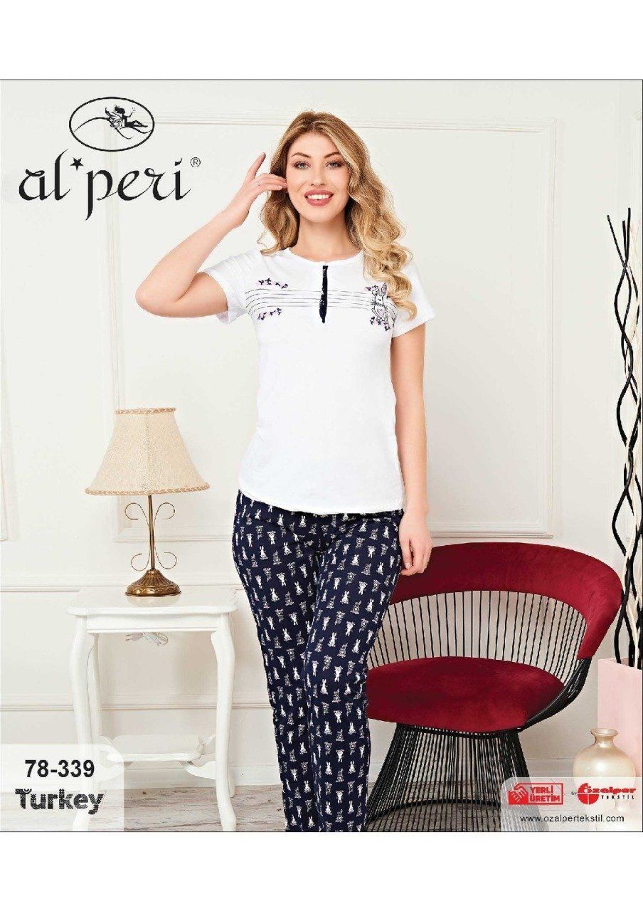 Alperi 78-339 Bayan Kısa Kol Pijama Takım