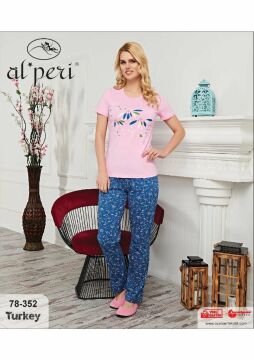 Alperi 78-352 Bayan Kısa Kol Pijama Takım