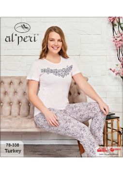 Alperi 78-338 Bayan Kısa Kol Pijama Takım