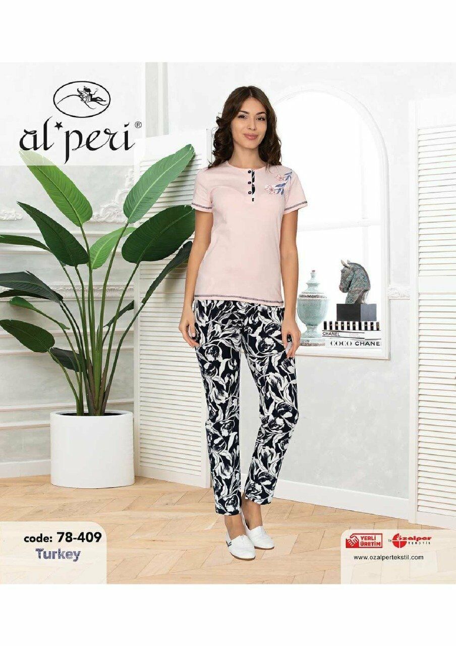 Alperi 78-409 Bayan Kısa Kol Pijama Takım