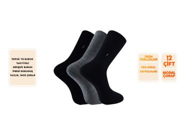 Pola 4050-22 Yazlık Erkek Modal Çorap 12'li