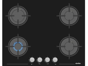 Simfer 6 Fonksiyon Yeni Siyah Cam Ankastre Set 2 (7337 Fırın 3653 Ocak 8708 Davlumbaz)