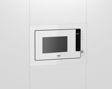 Beko Bmc 2520 B Beyaz Cam Ankastre Mikrodalgalar