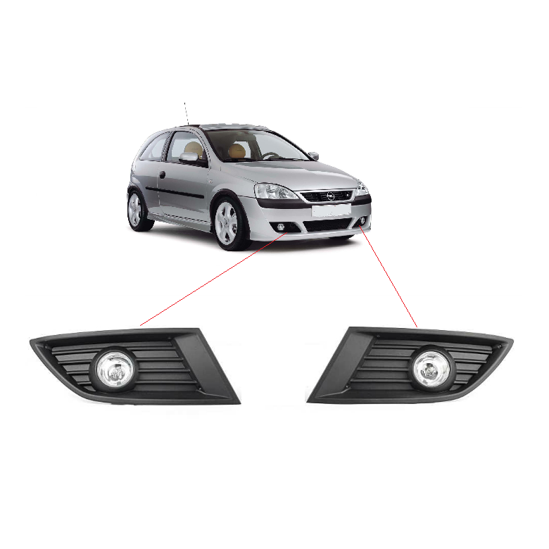 Opel Combo C Sis Far Seti LED Ampullü Sağ / Sol TAKIM