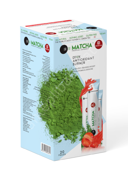 Premium Japanese Çilek Aromalı Detox Burner Form Maça(Matcha) Çayı