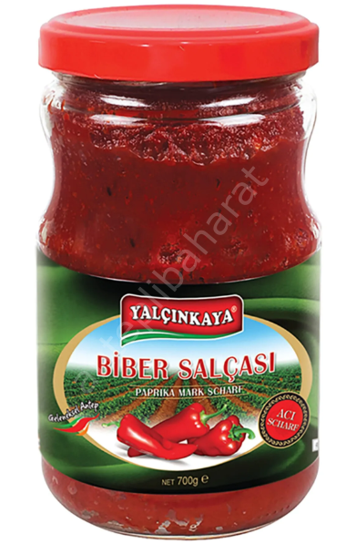 Yalçınkaya Biber Salçası Acı Net 700 Gram