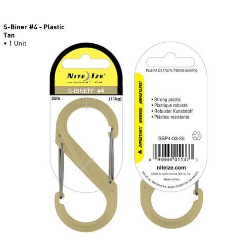 Nite-ize S-Biner Plastik Size 4 Tan