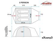 Evolite Excamp 3 Pro Çadır