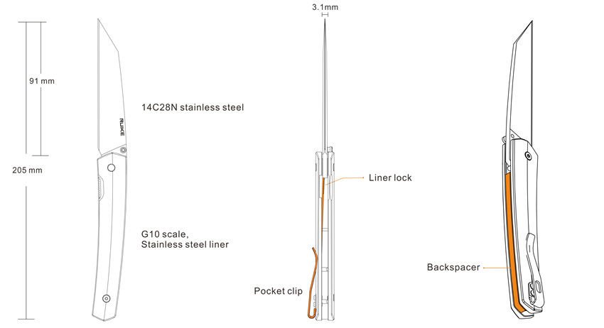 RUIKE P865-B ÇAKI