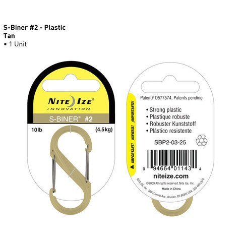 Nite-ize S-Biner Plastik Size 2 Tan