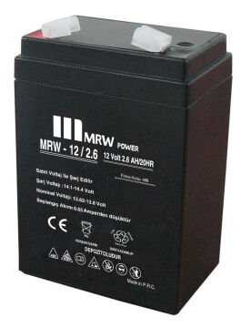 MRW POWER  Bakımsız Kuru Aküler  12Volt 2.6AH