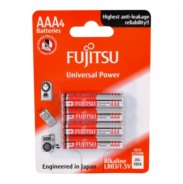 Fujitsu  LR03 Alkalin AAA Size İnce Kalem Pil 4'lü Blister