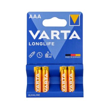 Varta 4103 Longlife AAA Size 4lü İnce Kalem Pil