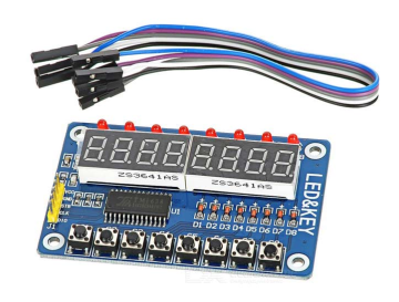 TM1638 8 Butonlu 8 Kırmızı LEDli Display  Modülü