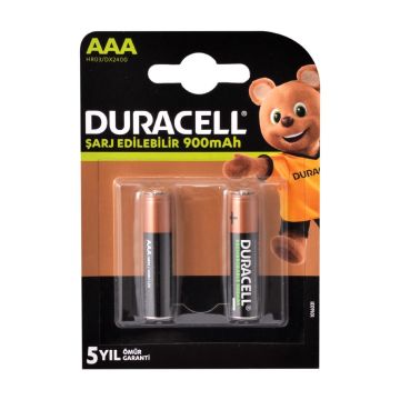 Duracell 1.2V 900 mAh AAA Şarjlı İnce Kalem Pil 2li