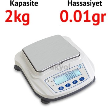 WH-2002 Dijital Hassas Terazi - Hassasiyet: 0,01 gr. Max: 2 kg.