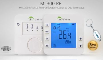 in-therm MRL300 RF TM Dijital Kablosuz Programlanabilir Oda Termostatı