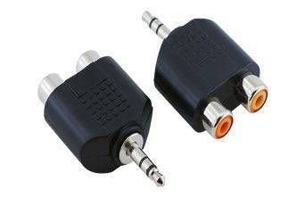 2RCA DİŞİ - 3.5MM STEREO ERKEK ADAPTÖR KS406