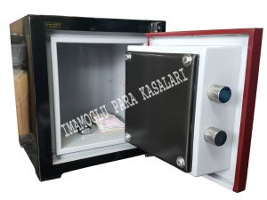 Çelik Para Kasası 40 Cm 70 Kg Raflı Kademeli Kilit