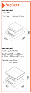 TEM - Eko Çift Taraflı Tartım Terazi 15 kg -5 gr