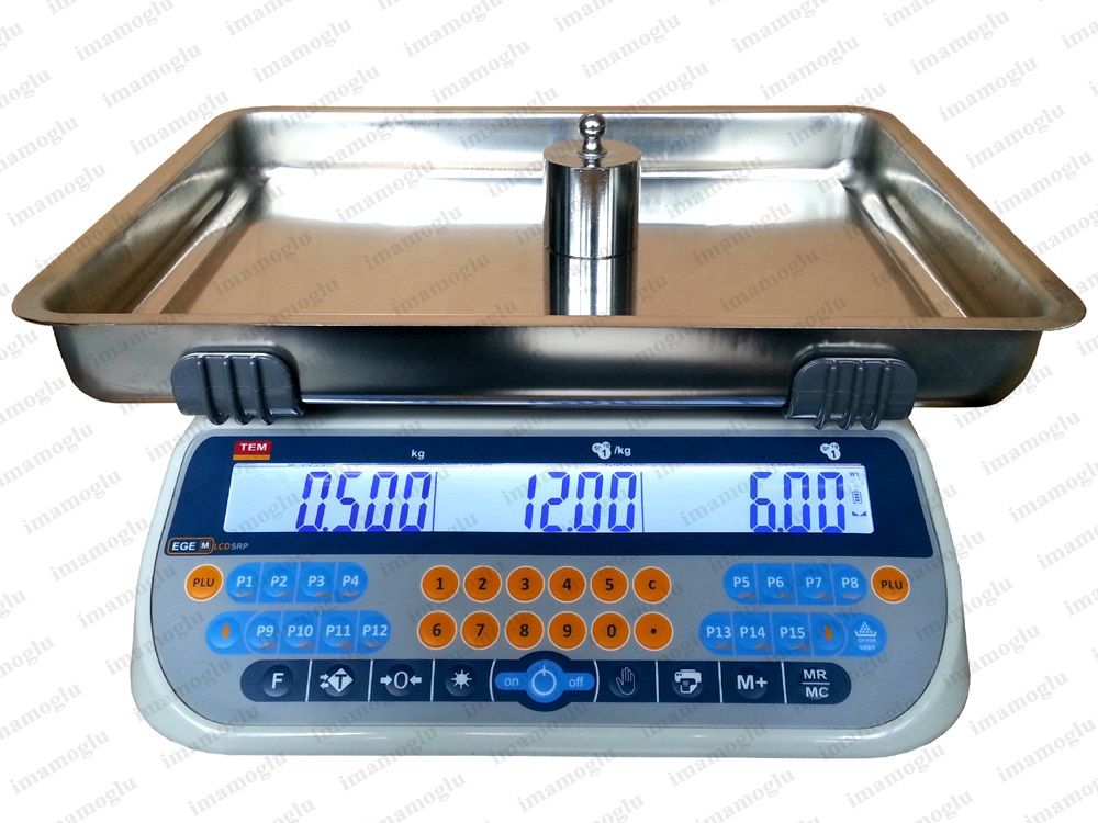 TEM SRP - 30 kg Pazarcı Terazi Onaylı