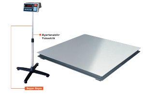 Tem Düz Platform Ağır Hizmet Baskülü 3 Ton 150x150 cm