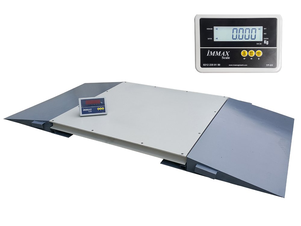 İmmax Rampalı Ağır Hizmet Kantarı 3 Ton 120x200 Cm Özel Üretim