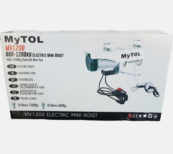 Mytol Elektirikli Calaskal Vinç 600/1200 kg Halat 20 Metre