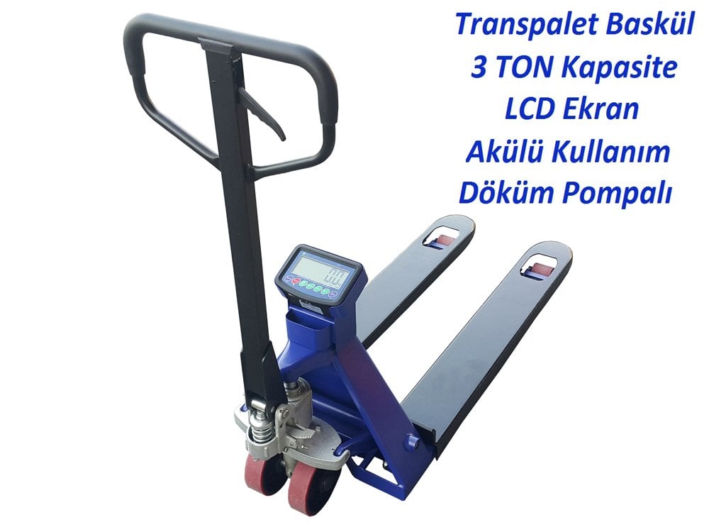 Neck Tartılı Transpalet  - 3 Ton Döküm Pompalı