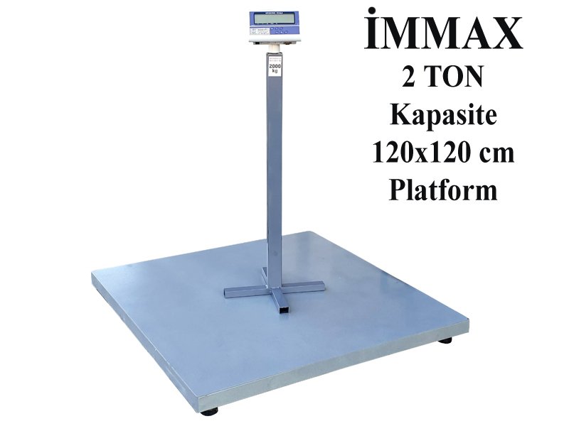 İmmax Düz Platform Baskül 120x120 cm 2 ton Şarjlı