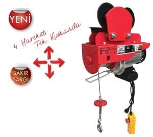 Mytol 4 Haraketli Şaryolu Elektirikli Calaskal Vinç 600/1200 kg Halat 20 Metre