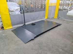 Düz Platform Çift Rampalı Kantar 150x150 Cm 3 Ton Şarjlı 4 Hücreli