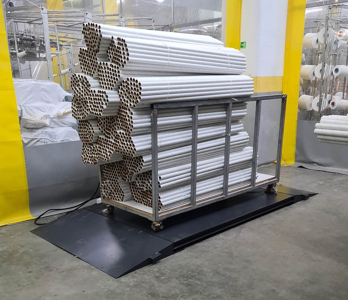 Düz Platform Çift Rampalı Kantar 120x120 Cm 3 Ton Şarjlı 4 Hücreli