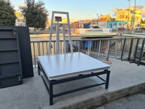 Sehpalı U şase Kantar 150x150 Cm 3 Ton Şarjlı 4 Hücreli