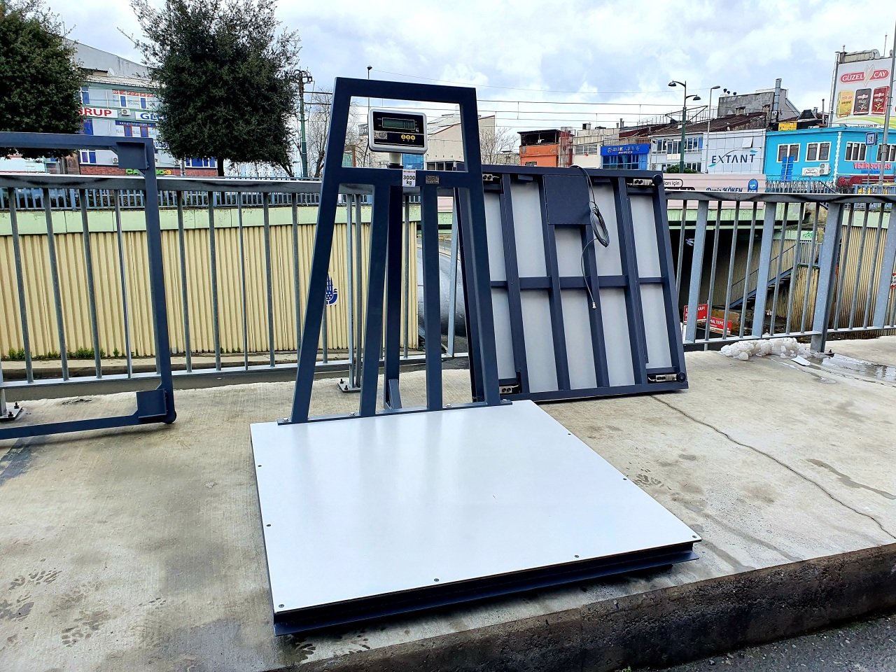 İmmax Dayama Siperli Ağır Hizmet Baskülü 3 Ton 120x120 Cm Özel Üretim