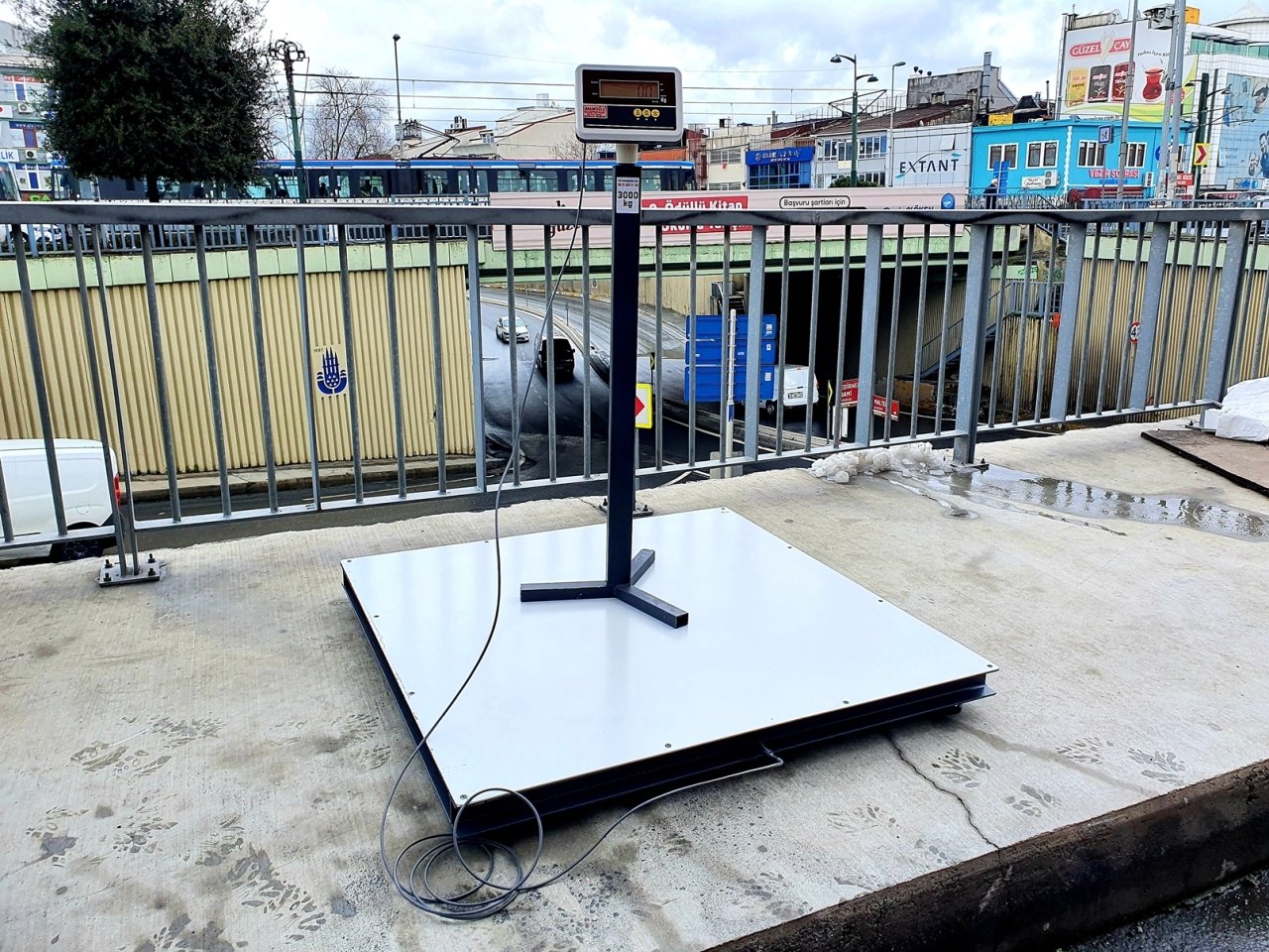 Aybisi Ibc Tank Tartım Baskülü 3 Ton 120x120 Cm Özel Üretim