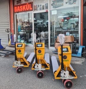 Hana Transpalet Baskül - 2 Ton Döküm Pompalı