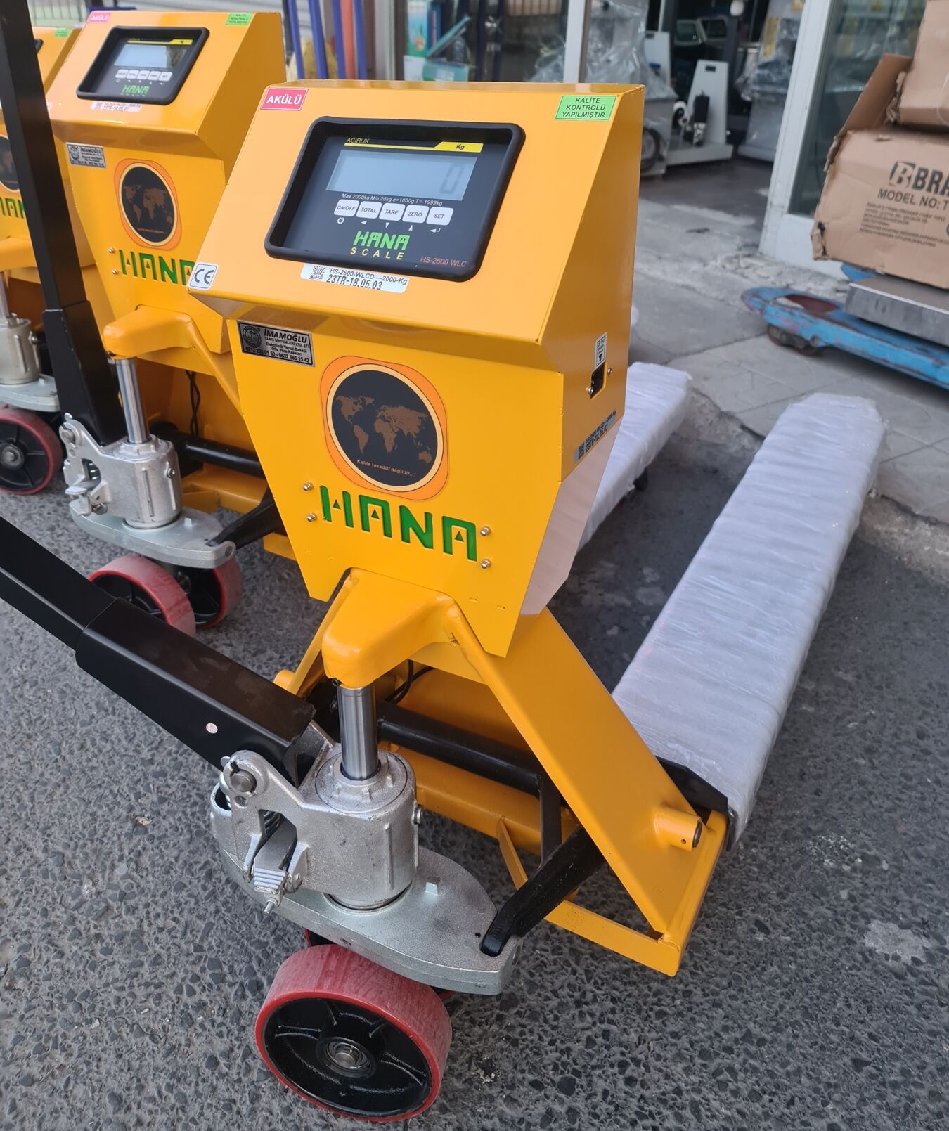 Hana Transpalet Baskül - 2 Ton Döküm Pompalı