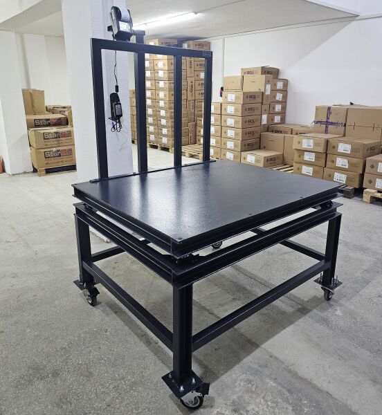İmmax Sehpalı Yazıcılı Tekerlikli Baskül 3 Ton 120x120 Cm