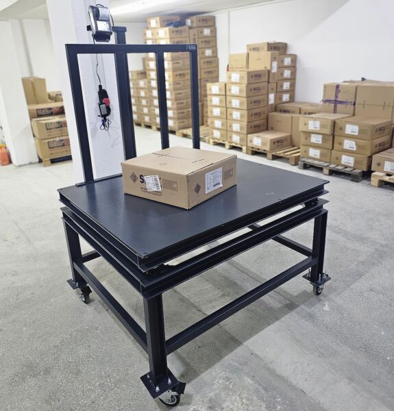 İmmax Sehpalı Yazıcılı Tekerlikli Baskül 3 Ton 120x120 Cm