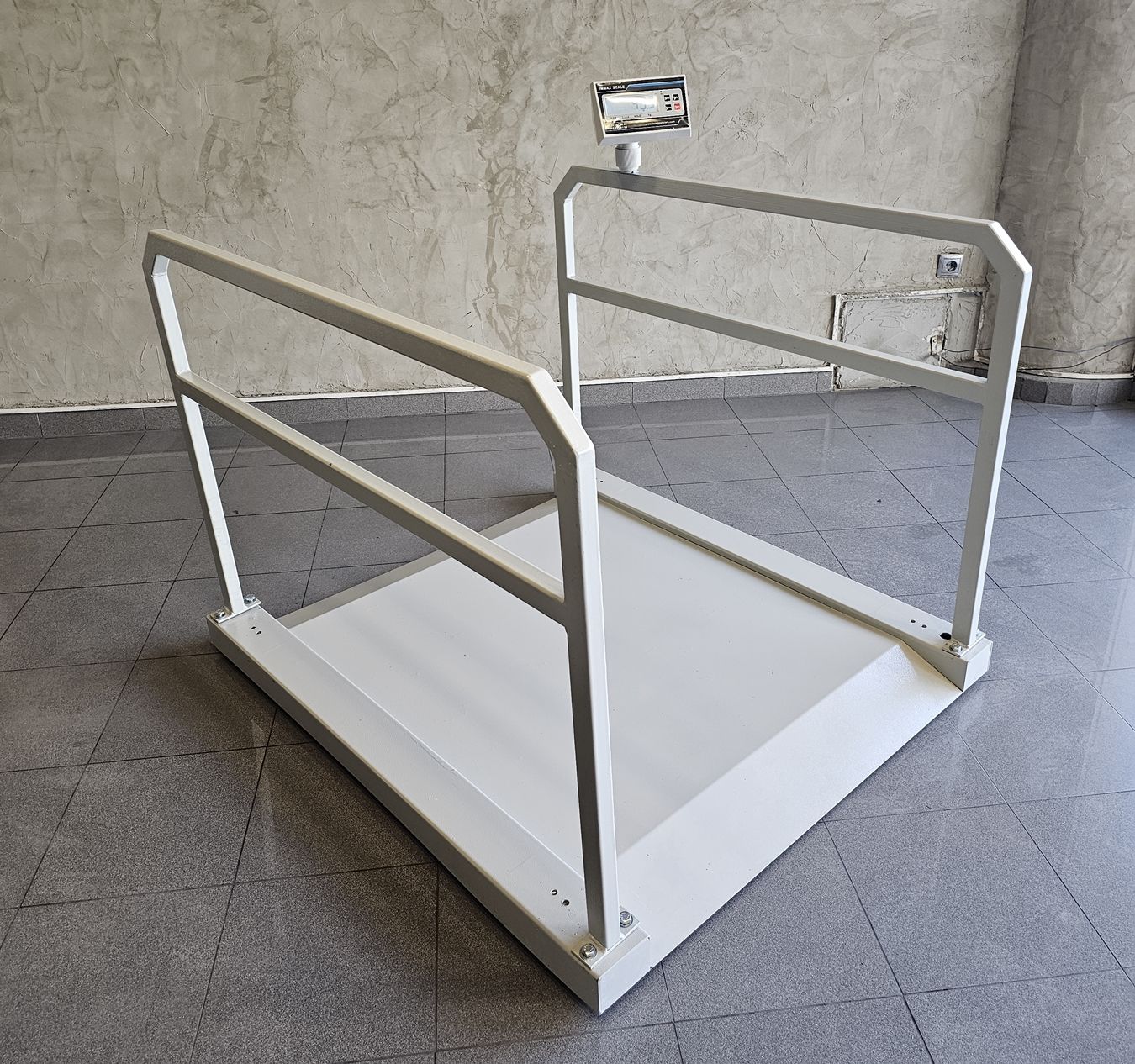İMMAX Rampalı Tutunma Barlı Diyaliz Baskülü 600 KG 90x110 Cm Şarjlı