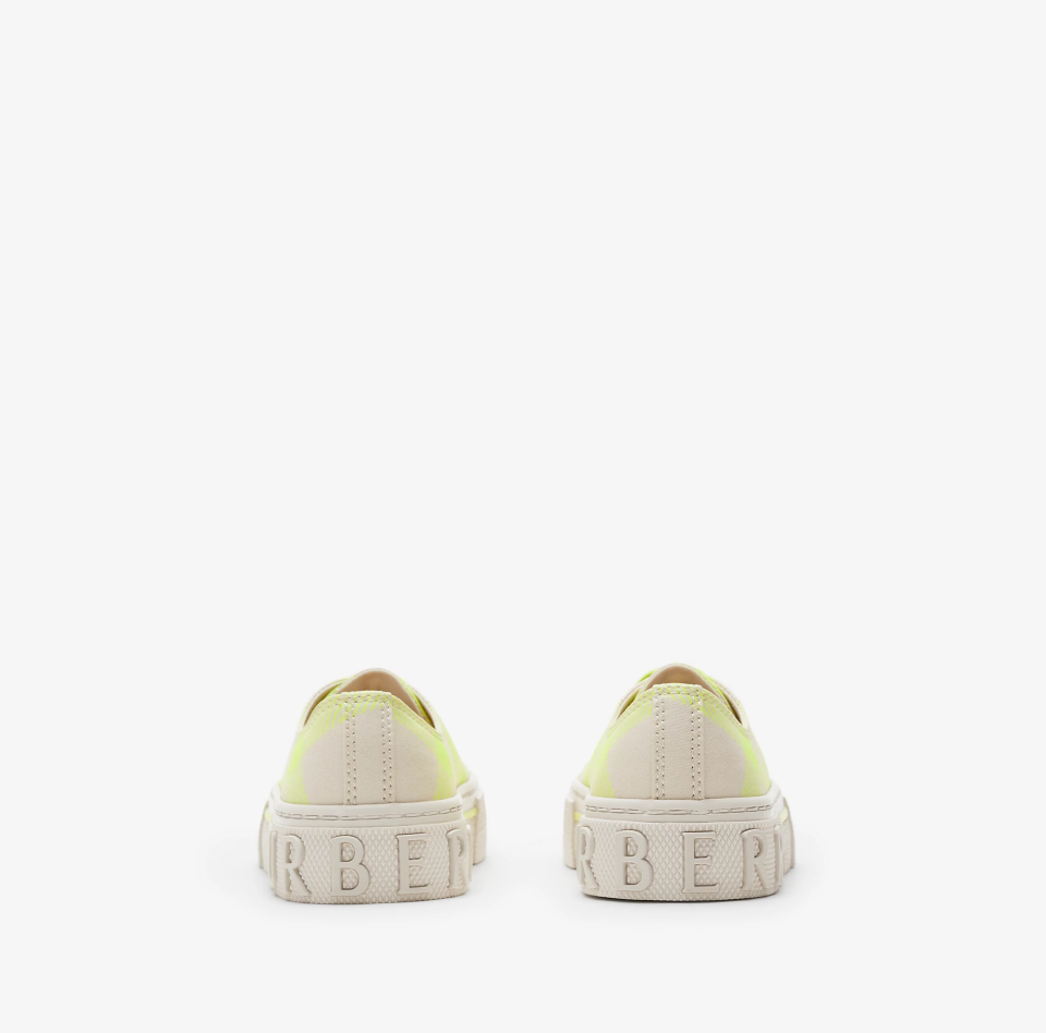 Sneakers aus Baumwoll-Gabardine mit Icon-Streifen und Logo-Print – Kinderschuhe, Weiß