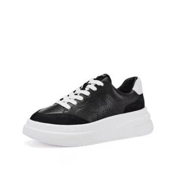 Panelled Wedge Sneaker - Ayakkabı, Siyah