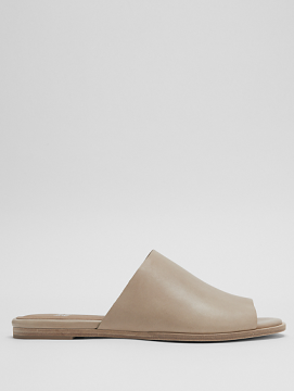 CLASS LEATHER SLIDE SANDAL - Terlik, Krem