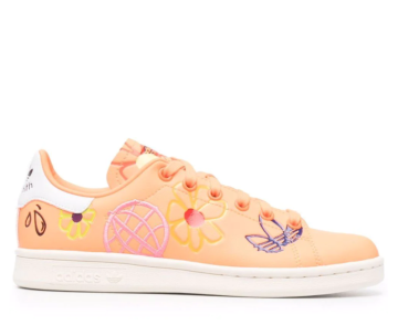 Stan Smith embroidered sneakers - Ayakkabı, Somon Pembe