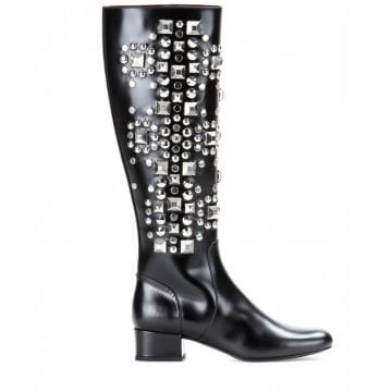 Babies studded leather boots - Çizme